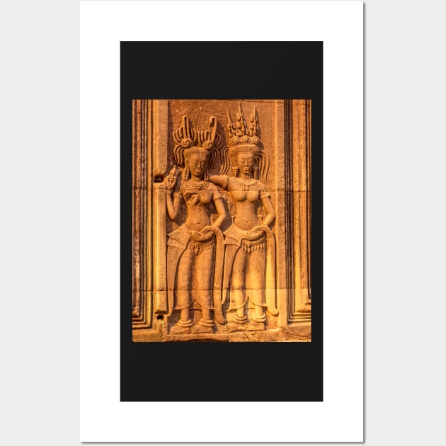 Apsara carvings Wall Art by dags